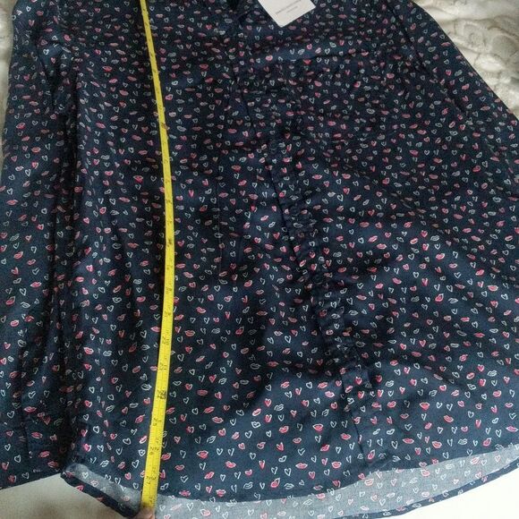 Beach Lunch Lounge Alana Heart and Kiss print button down- long sleeve top - Picture 8 of 14